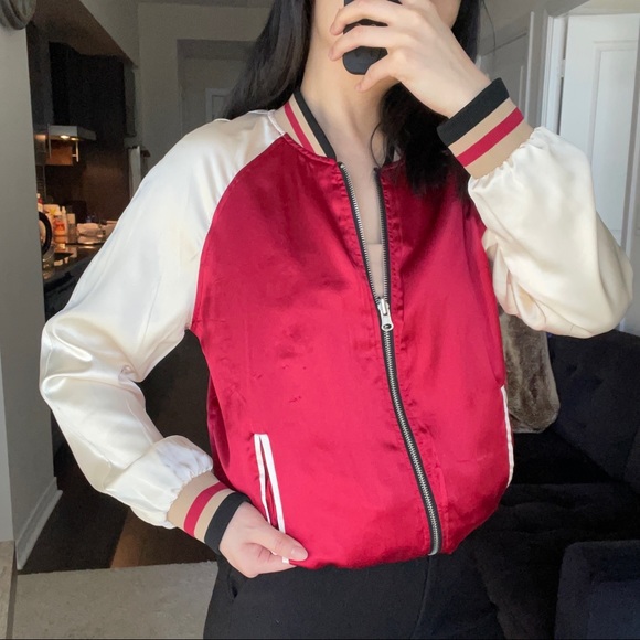 Reversible silky bomber jacket - Picture 10 of 10